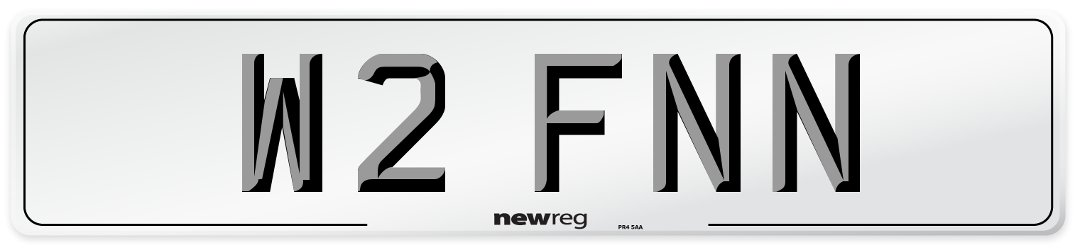 W2 FNN Number Plate from New Reg